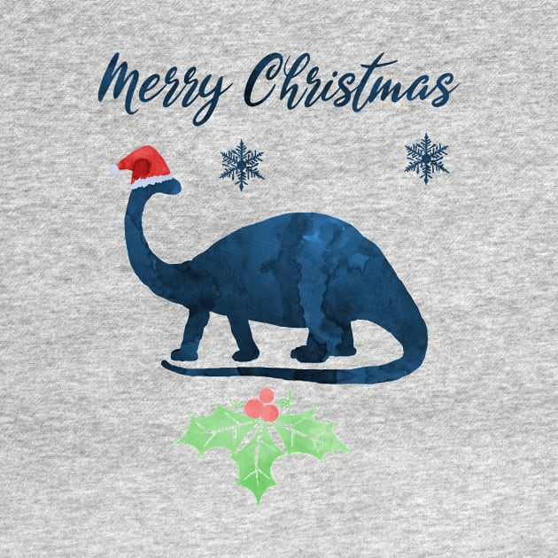 Christmas Dinosaur Brontosaurus by TheJollyMarten